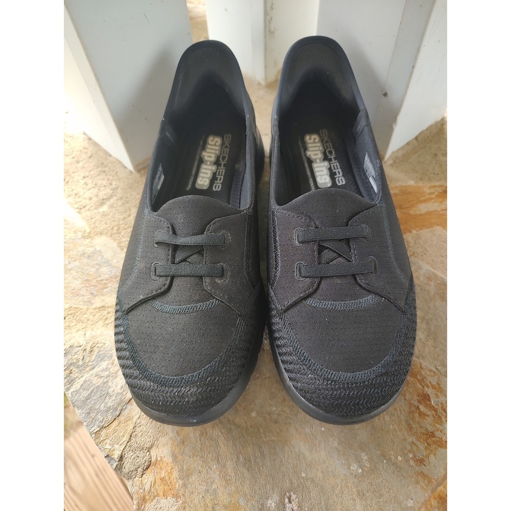 Skechers Womens Slip-ins Ultra Flex 3.0 Smooth Step Black Sneakers 136543 9.5